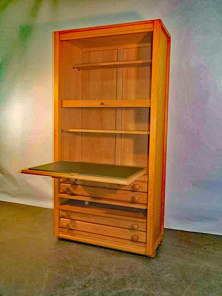 Guillerme Et Chambron, Oak Secretary Furniture, Edition Votre Maison, Circa 1960/1970-photo-2