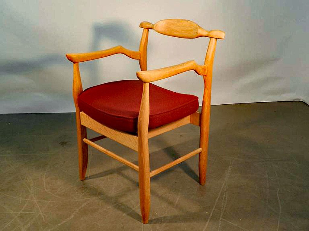 Guillerme Et Chambron, Set Of 6 “fumay” Armchairs, Edition Votre Maison, Circa 1970-photo-2