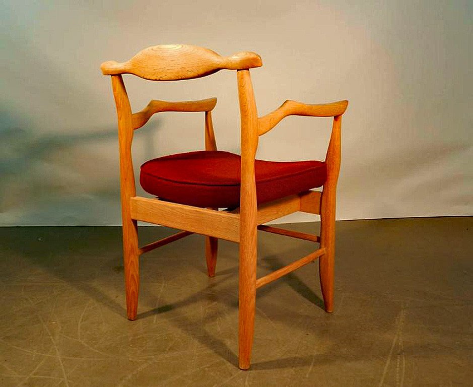 Guillerme Et Chambron, Set Of 6 “fumay” Armchairs, Edition Votre Maison, Circa 1970-photo-2