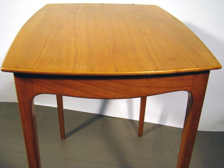 Elegant Cherry Wood Side Table, Opening With A Drawer Circa 1960-photo-1