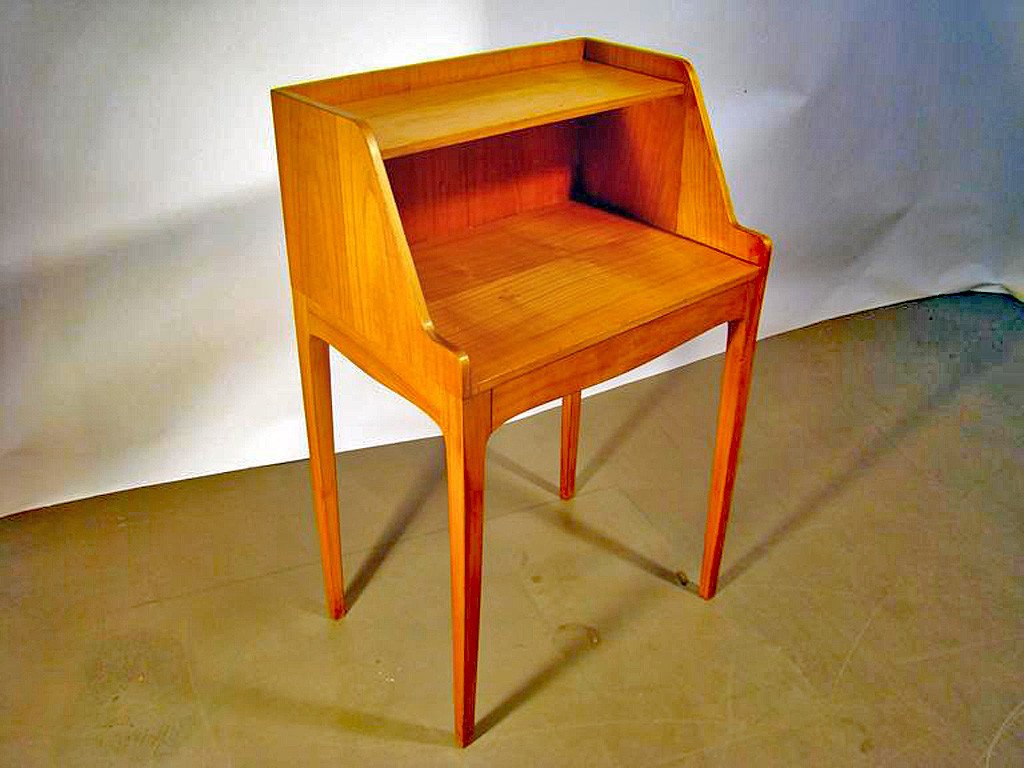 Cherrywood Side Table, Opening With A Drawer Circa 1960-photo-3