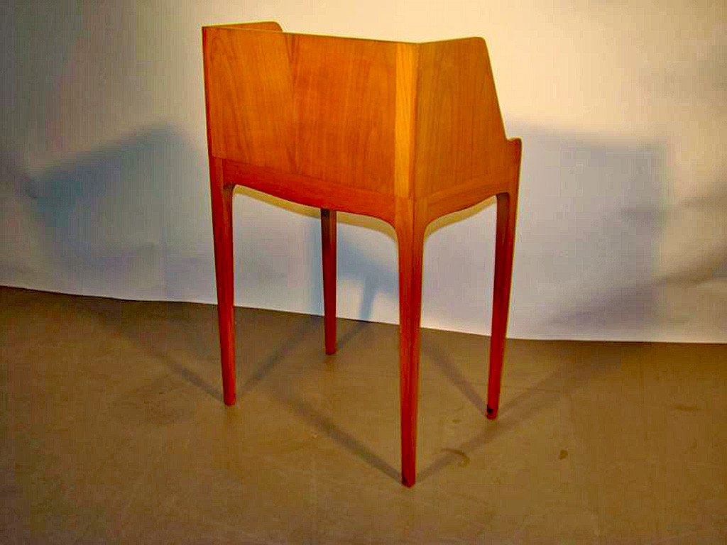 Cherrywood Side Table, Opening With A Drawer Circa 1960-photo-3