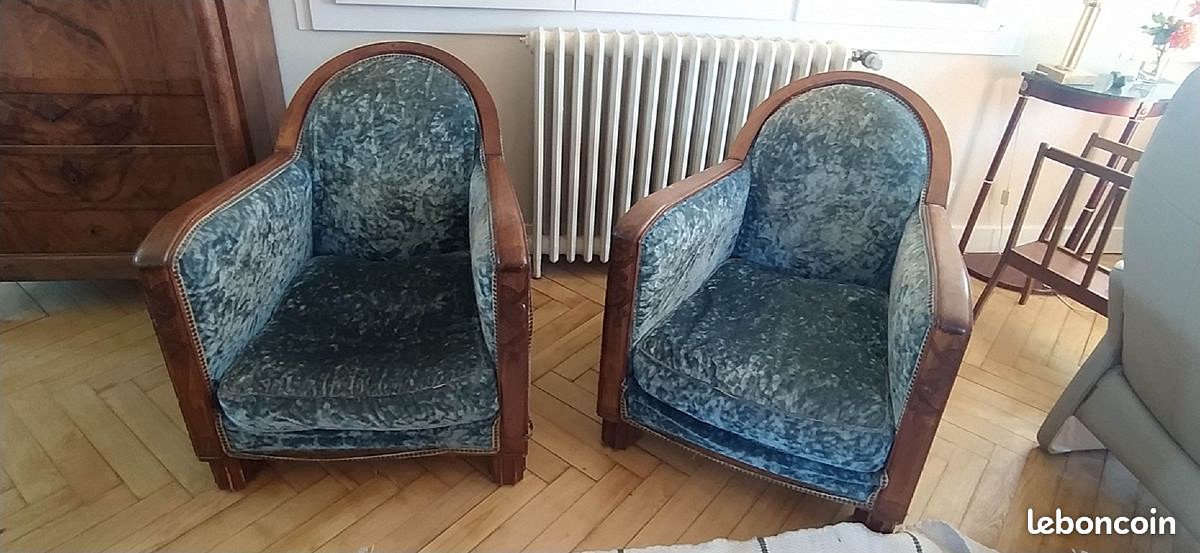 Suite De 5 Fauteuils Et 1 Banquette Art Deco Circa 1930-photo-2