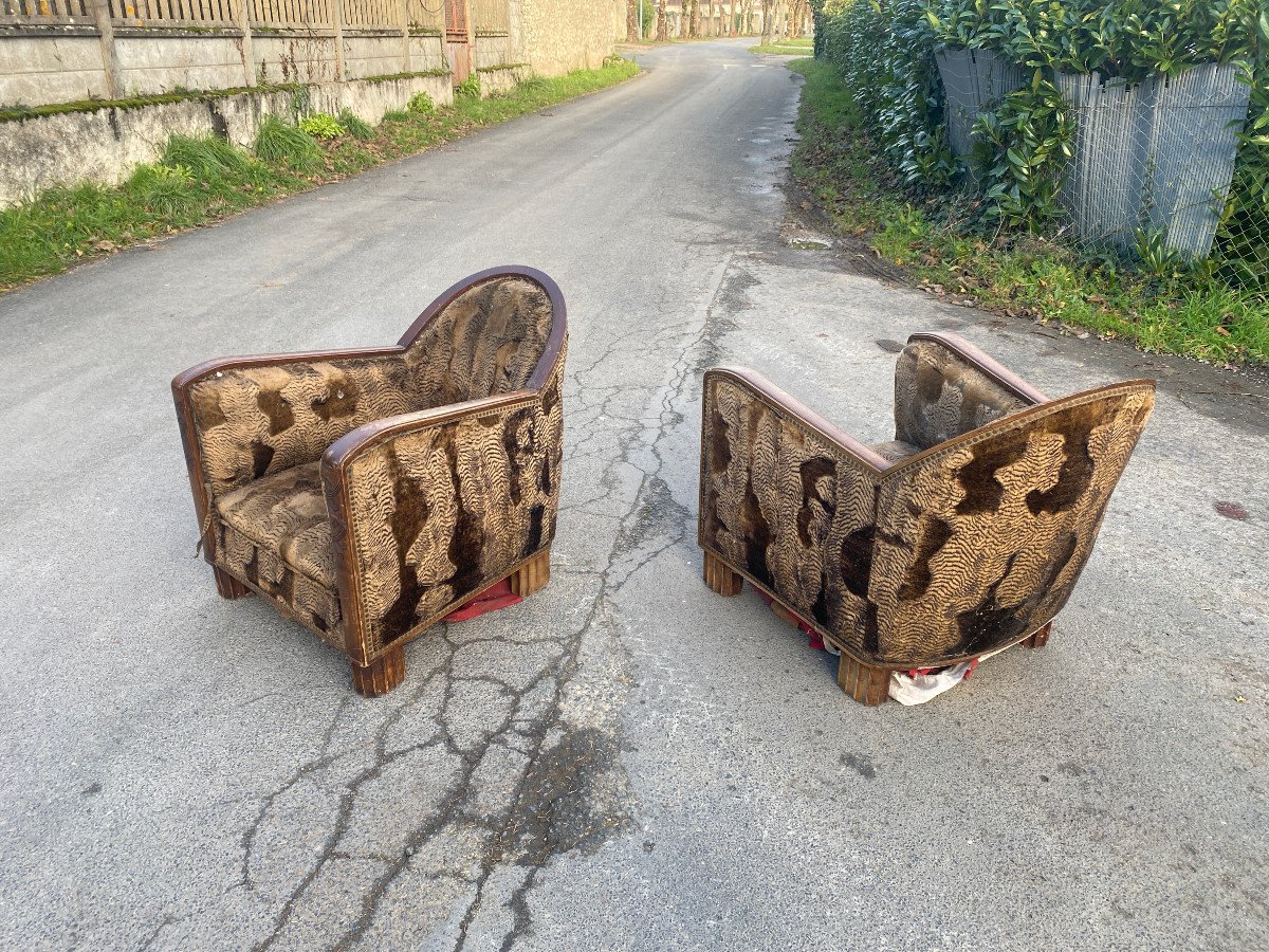 Suite De 5 Fauteuils Et 1 Banquette Art Deco Circa 1930-photo-3