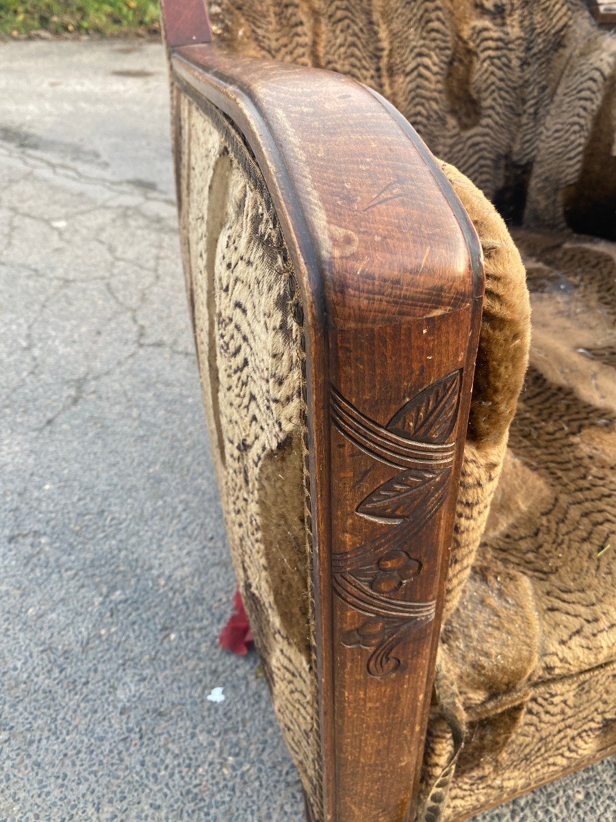 Suite De 5 Fauteuils Et 1 Banquette Art Deco Circa 1930-photo-6