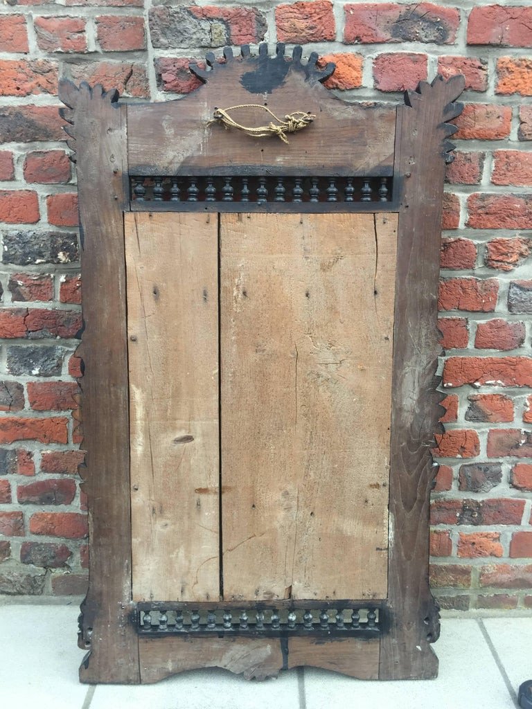 Breton Style Oak Fire Screen, Coat Of Arms, 19th Century-photo-8