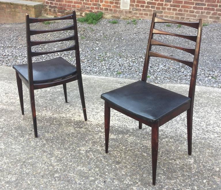 Serie De 6 Chaises Style Scandinave Circa 1960-photo-2