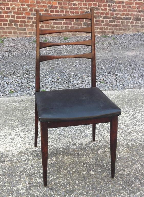 Serie De 6 Chaises Style Scandinave Circa 1960-photo-4