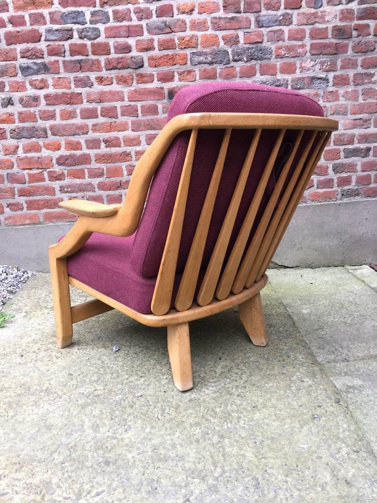 Guillerme Et Chambron, Oak Armchair "your House Edition Circa 1970-photo-4