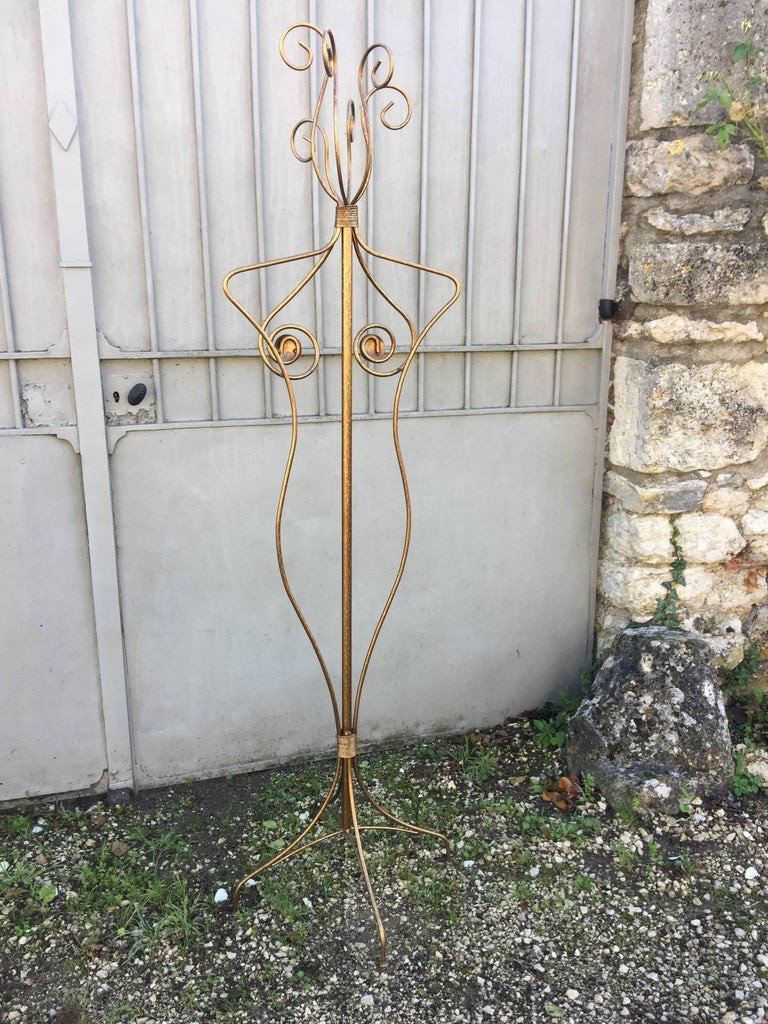 Large Footman Or Mute Servant In Gilded Metal, Circa 1970/1980 -photo-2