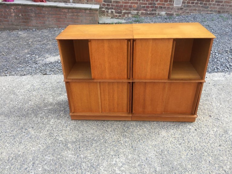 Oscar Oak Storage Cabinet Circa 1960-photo-2