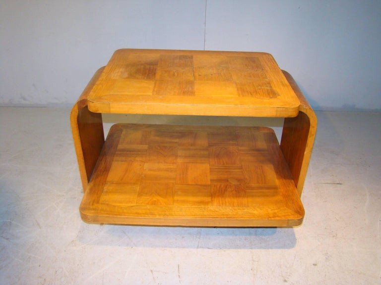 Art Deco Gueridon In Walnut Veneer Circa 1930-photo-2