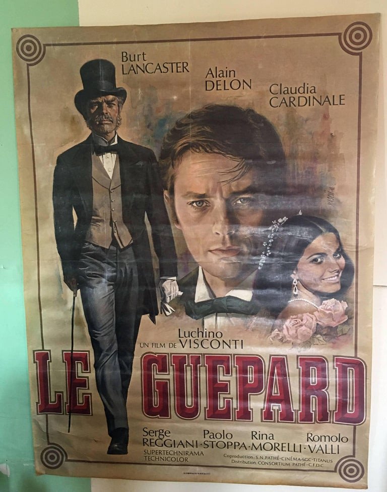 Jean Mascii (1926-2003). Canvas Poster "the Leopard" Luchino Visconti.-photo-5