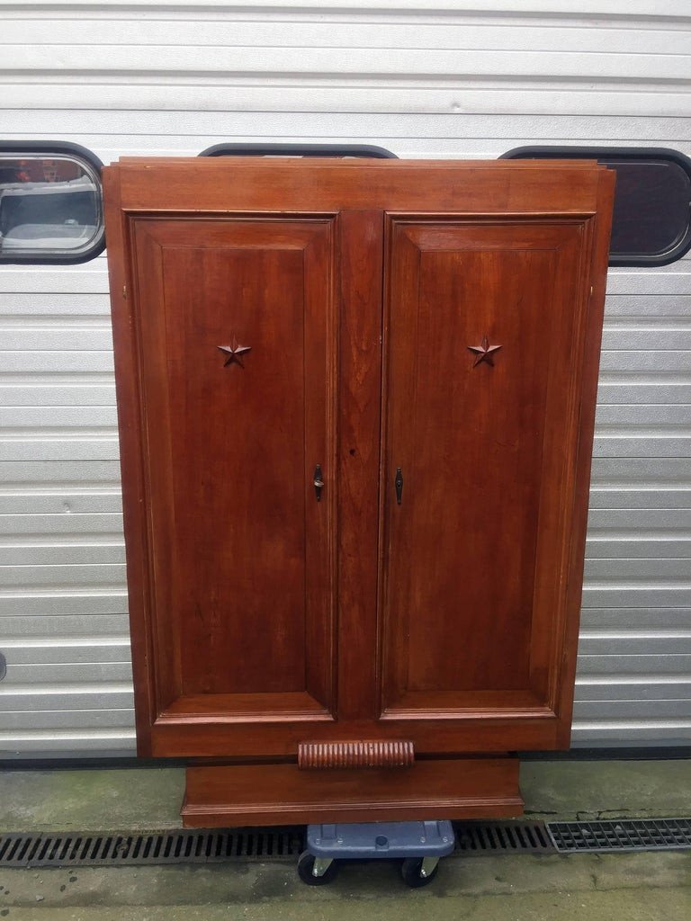 Small Art Deco Fruitwood Cabinet Circa 1930/1950-photo-2