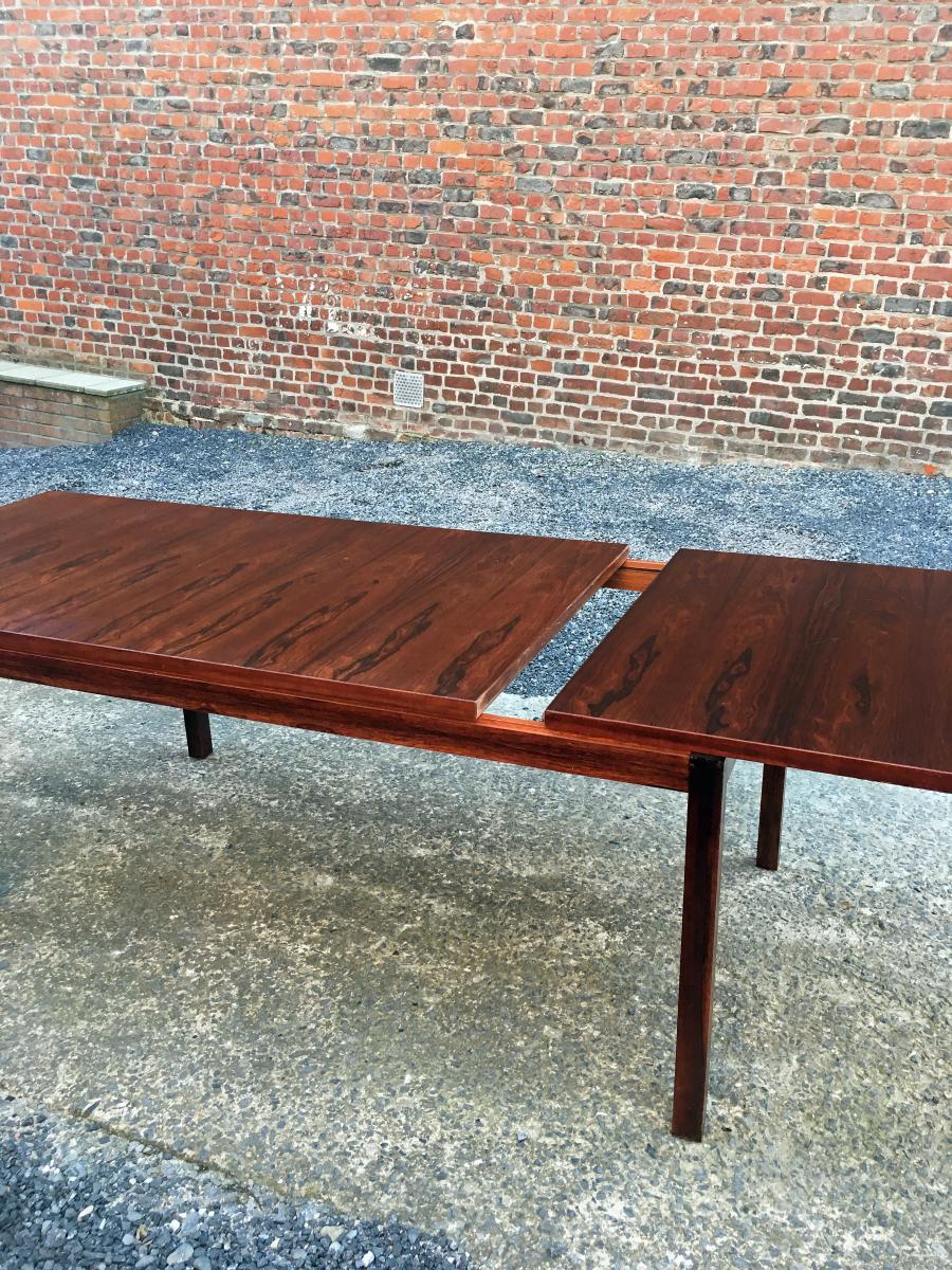 Vintage Rosewood Table Circa 1960, Scandinavian Style.-photo-3