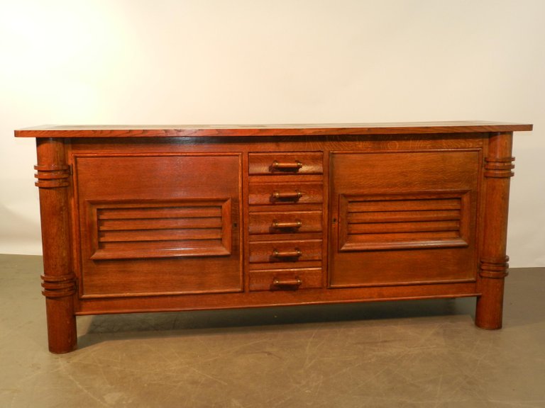 Charles Dudouyt Buffet Art Deco, Edition La Gentilhommiere Circa 1940-photo-2