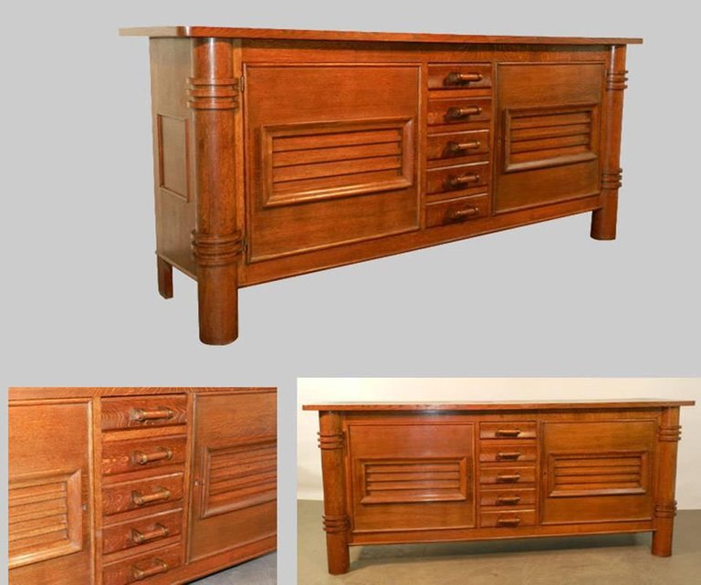 Charles Dudouyt Buffet Art Deco, Edition La Gentilhommiere Circa 1940-photo-1