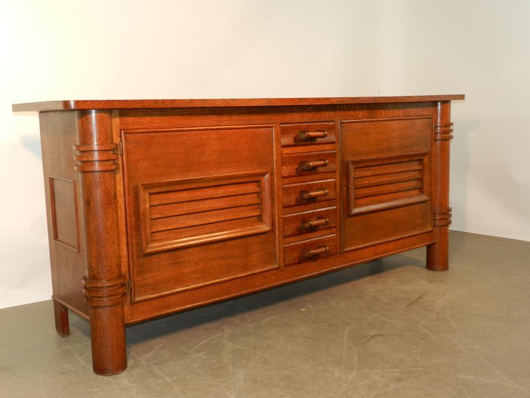 Charles Dudouyt Buffet Art Deco, Edition La Gentilhommiere Circa 1940-photo-3