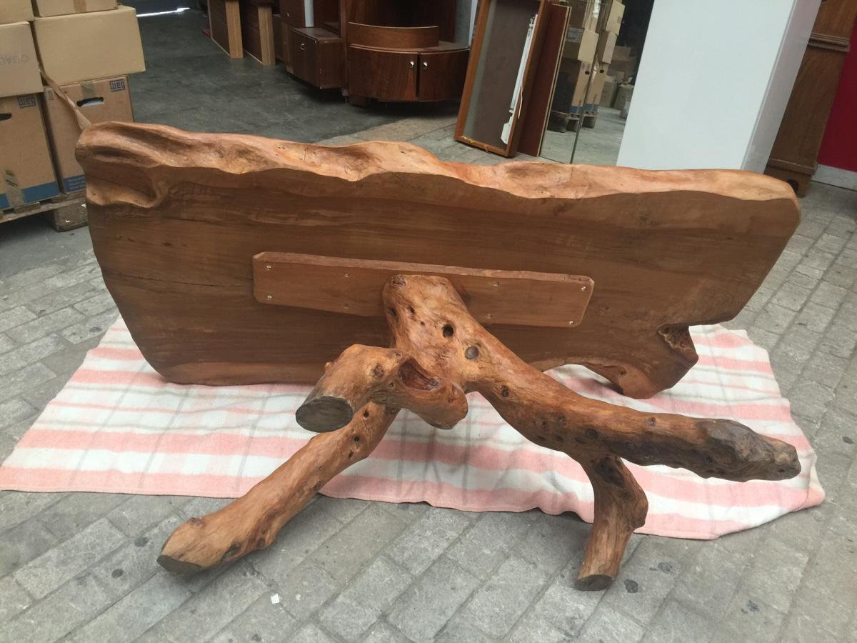 Brutalist Table, Organic, In Olivier Around 1970-photo-3