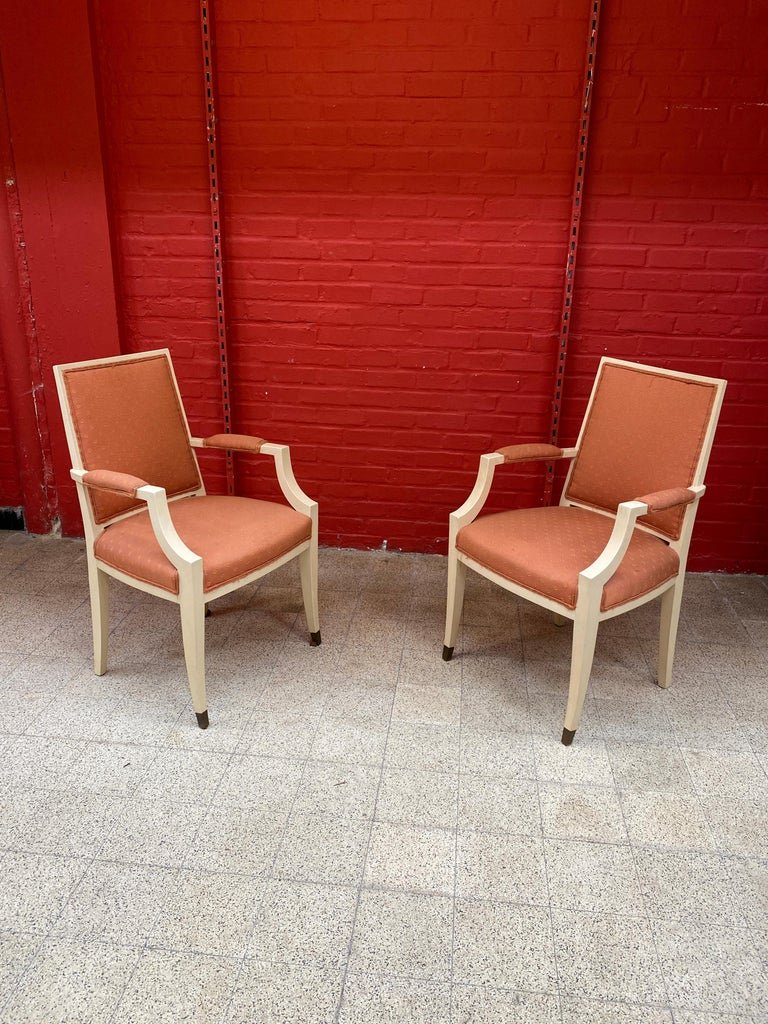 Pair Of Art Deco Period Armchairs, In The Style Of André Arbus, Circa 1930/1940-photo-2