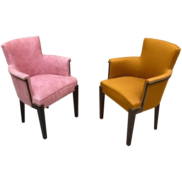 Pair Of Art Deco Armchairs In Macassar, In The Style Of Dominica, Circa 1930/1940
