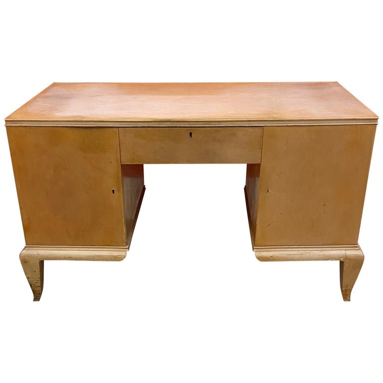 Art Deco Lacquered Wood Desk Attributed To René Prou, Circa 1940/1950