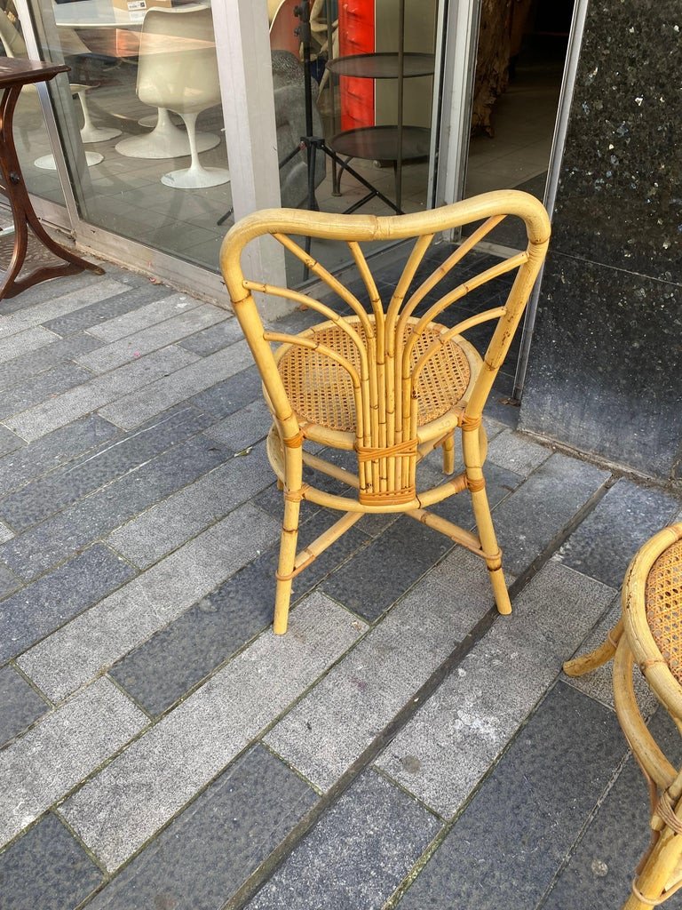 Pair Of Bamboo Chairs Circa 1970-photo-2