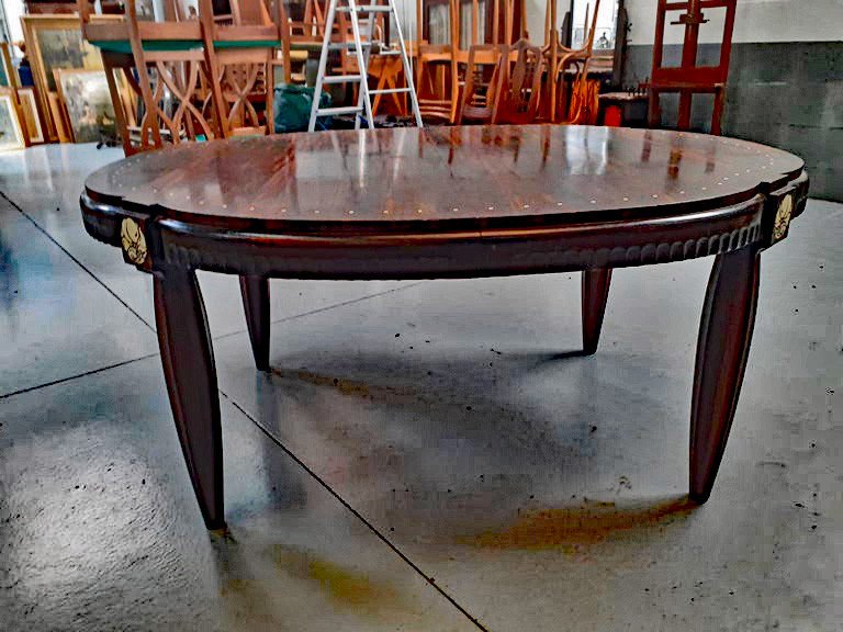 Exceptional Art Deco Table In Macassar Ebony, And Ivory Circa 1925-photo-5