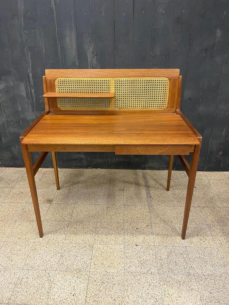 Roger Landault (attributed To) Elegant Mahogany Desk, Circa 1960-photo-2