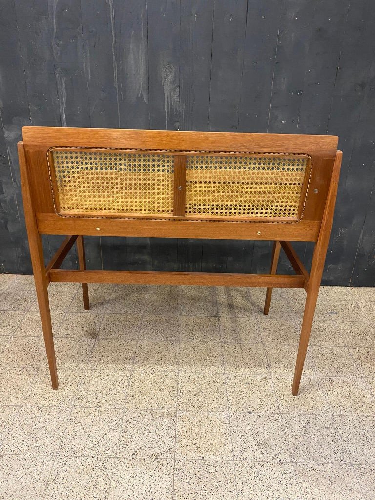 Roger Landault (attributed To) Elegant Mahogany Desk, Circa 1960-photo-4