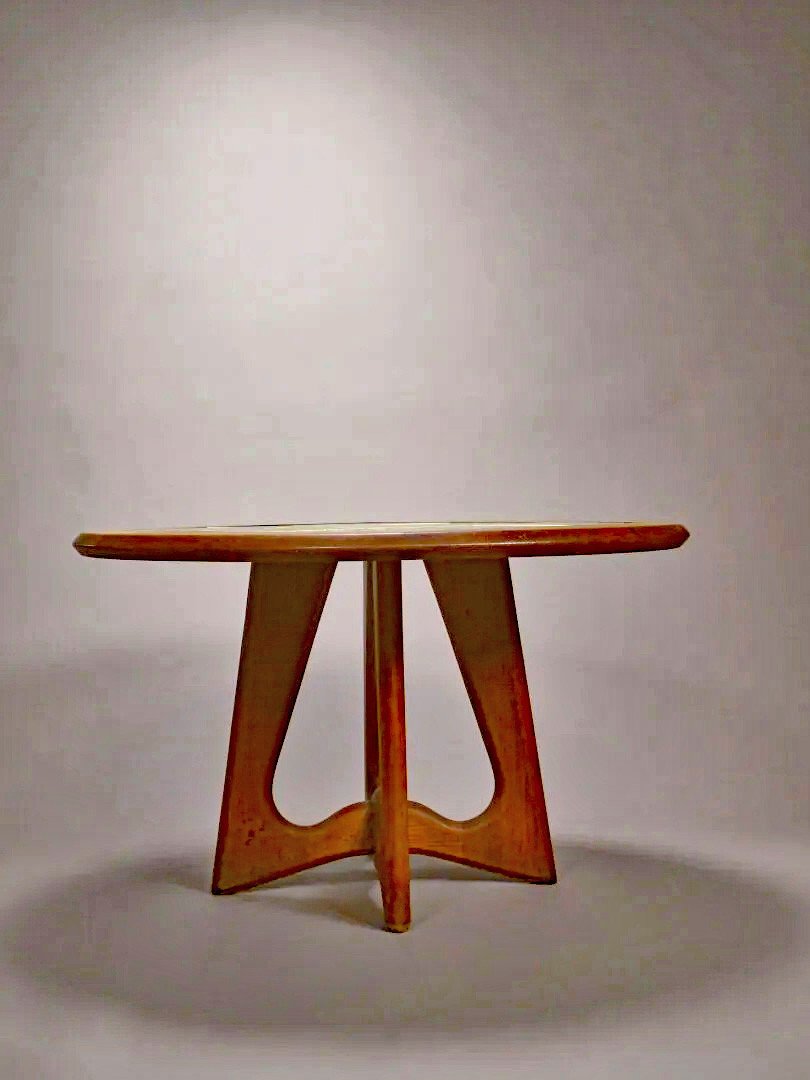 Guillerme And Chambron, Oak Pedestal Table, Dankowski Tiles -photo-2