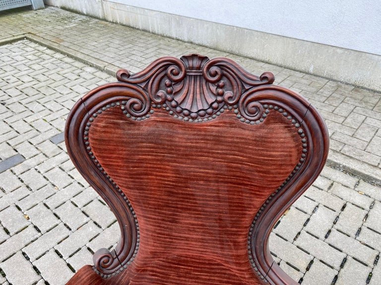 Bench Louis-philippe In Mahogany, Good Condition-photo-2