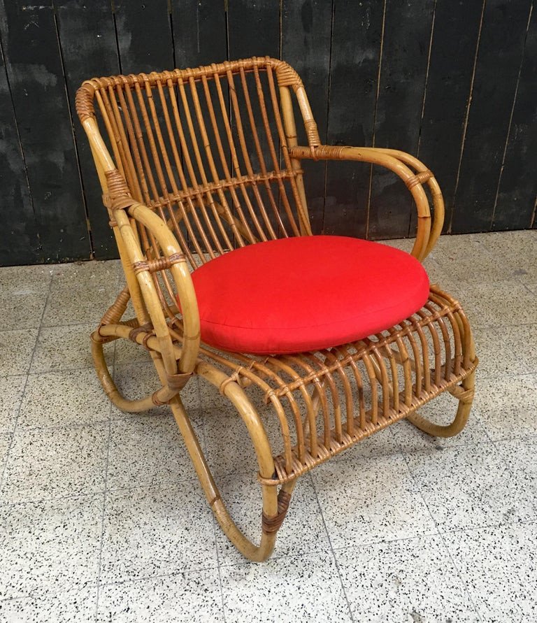 A Bamboo Armchair Circa 1950/1960-photo-2