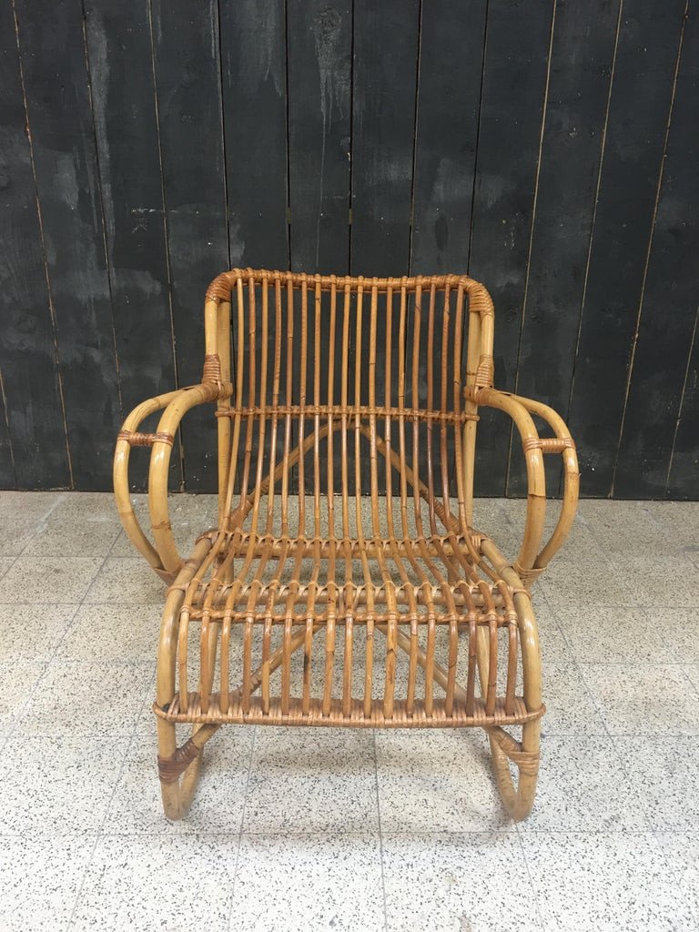 A Bamboo Armchair Circa 1950/1960-photo-4