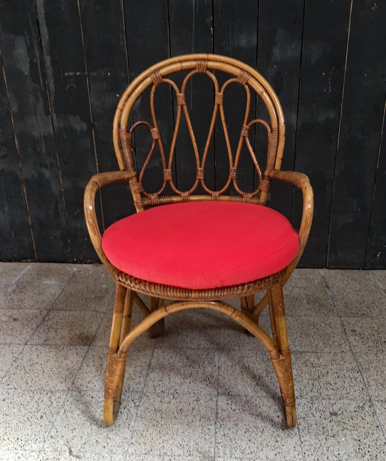 Fauteuil Bambou Circa 1970-photo-4