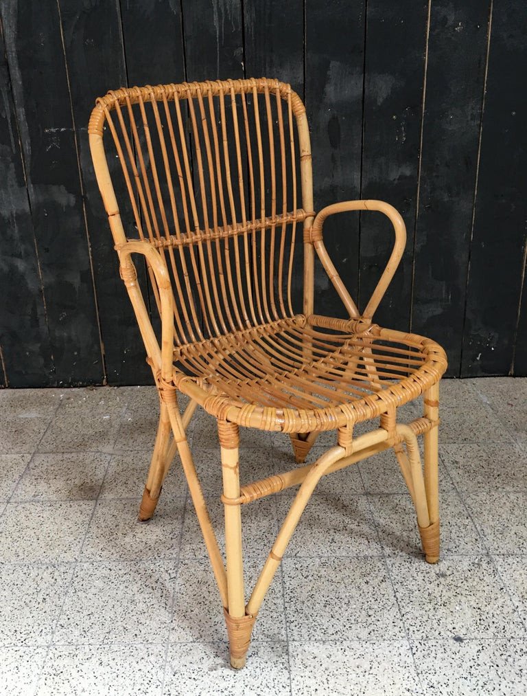 Un Fauteuil En Bambou Circa 1950/1960-photo-2