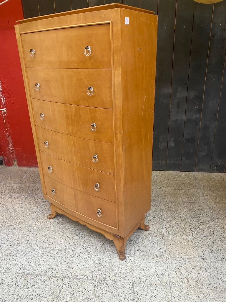 Art Deco Chiffonier In Sycamore Circa 1940 In The Style Of René Prou-photo-5