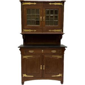 Art Nouveau Oak Buffet Circa 1900 In The Style Of Gustave Serrurier Bovy