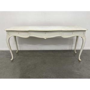 Console De Style Louis XV Peinte à 3 Tiroirs (h85x180x55cm)