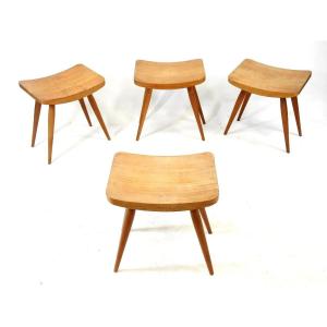 Suite De  4 Tabourets Vintage Circa 1950/1960 