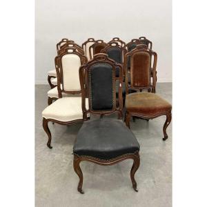 Set Of 12 Louis Philippe High Back Mahogany Chairs 