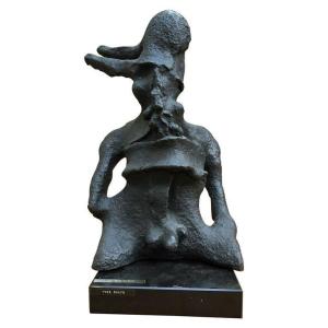 Yves Rhayé, "the Backbiting" Bronze Sculpture Circa 1960-1970