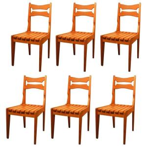 Guillerme Et Chambron ,suite De 6 Chaises  , Edition Votre Maison, Circa 1960/1970