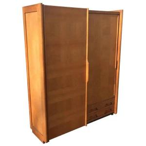 Guillerme Et Chambron, Clever Oak Wardrobe Edition Votre Maison Circa 1970