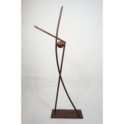 Guylaine Guy (1929) Composition. Metal Assembly. Height 117 Cm.