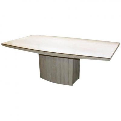 Jean Charles, Large Table In Travertine Around 1970/1980,