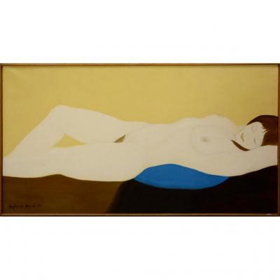 Raymonde Duval, "nude" Oil On Canvas, Signed, Date 73