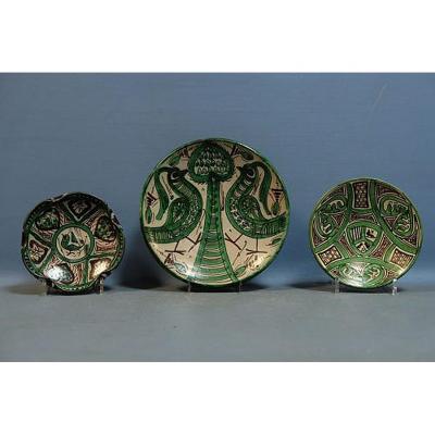 Punter Domingo ", Three Ceramic Plates, Spain Circa 1960