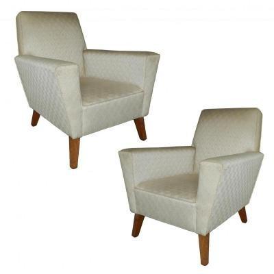 Pair Of Art Deco Armchairs Circa 1950,