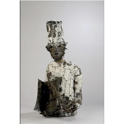 Francois Melin (1942-2019) Large Metal Sculpture Representative 1 Cook Circa 1970